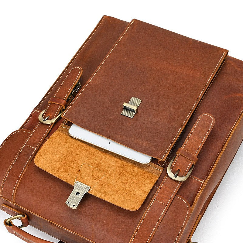 leather convertible laptop backpack