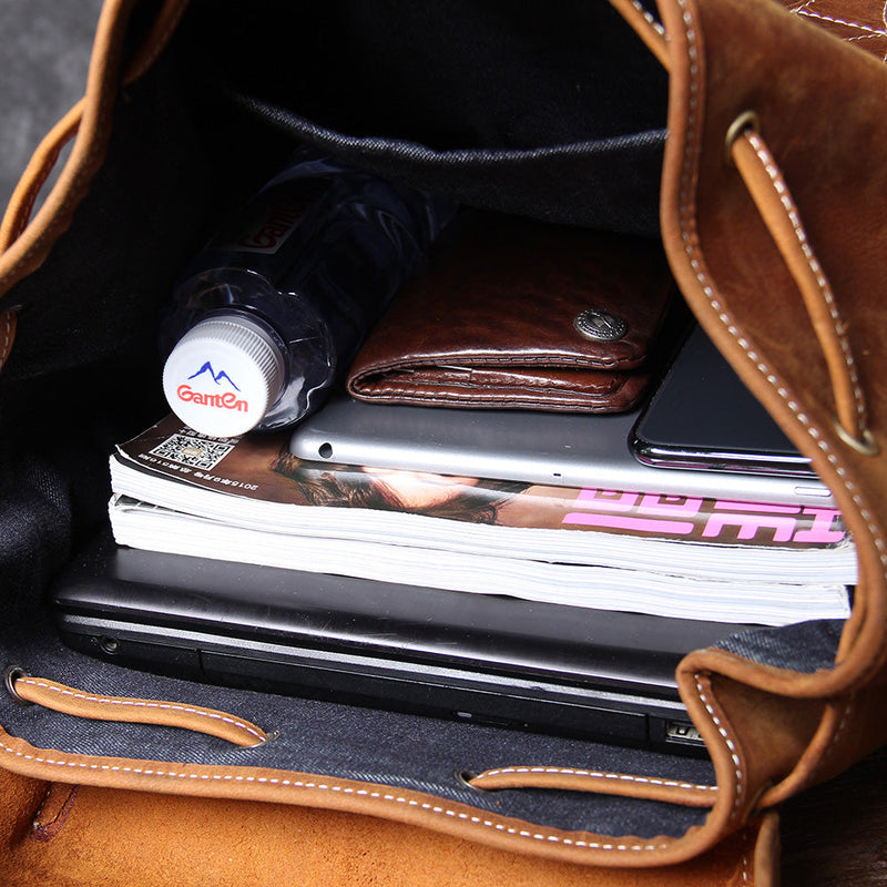 leather day backpack