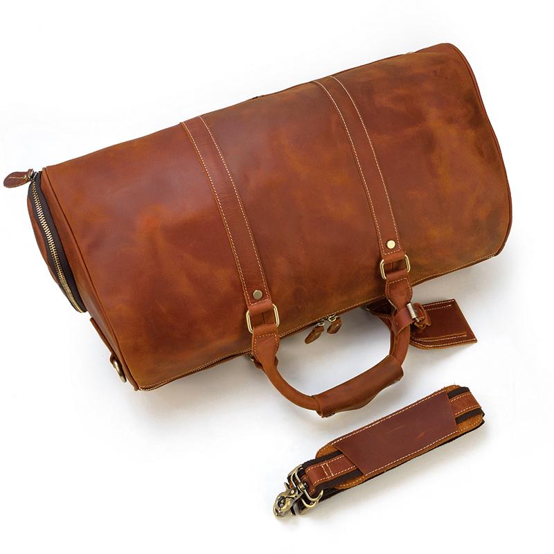 leather duffle