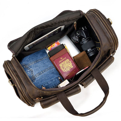 leather duffle bag mens travel