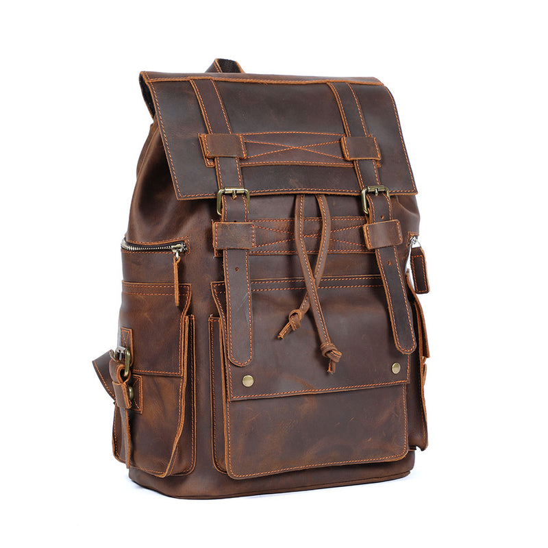 Leather Backpack Brown