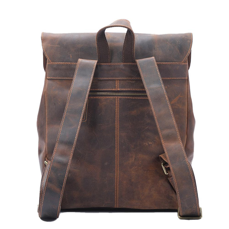 70s leather backpack men Vintage Leather Backpack - Men & Women's Rucksack