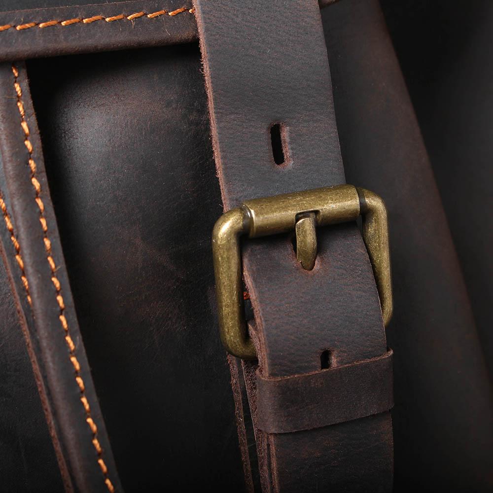 leather knapsack