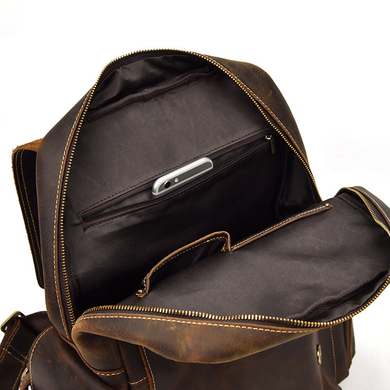 leather ladies rucksack