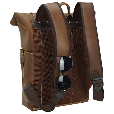 leather laptop back pack