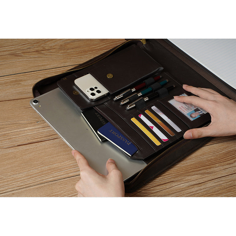 leather notepad folio