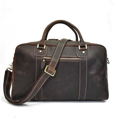 leather overnight business bag