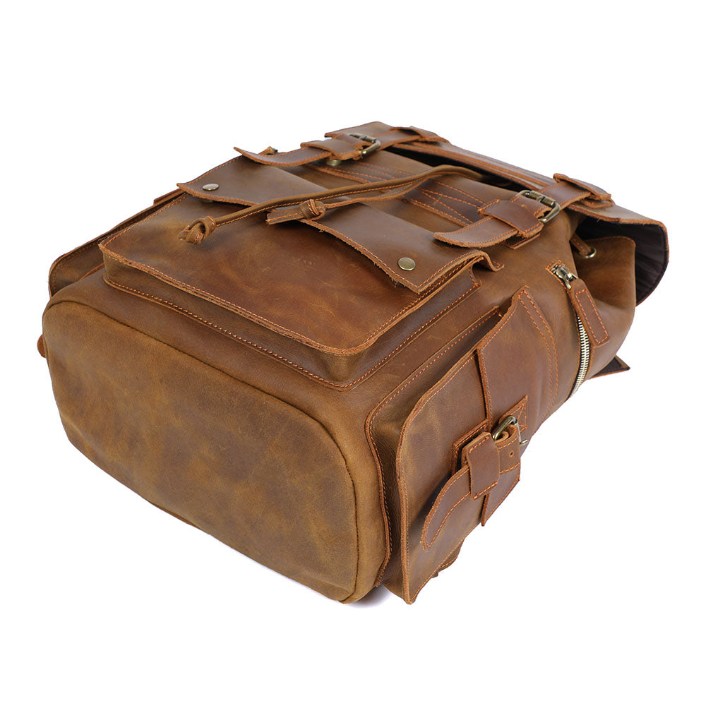 leather rucksack backpack