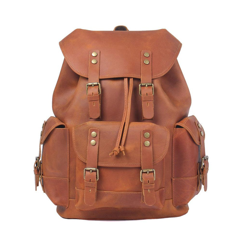 leather rucksack backpack