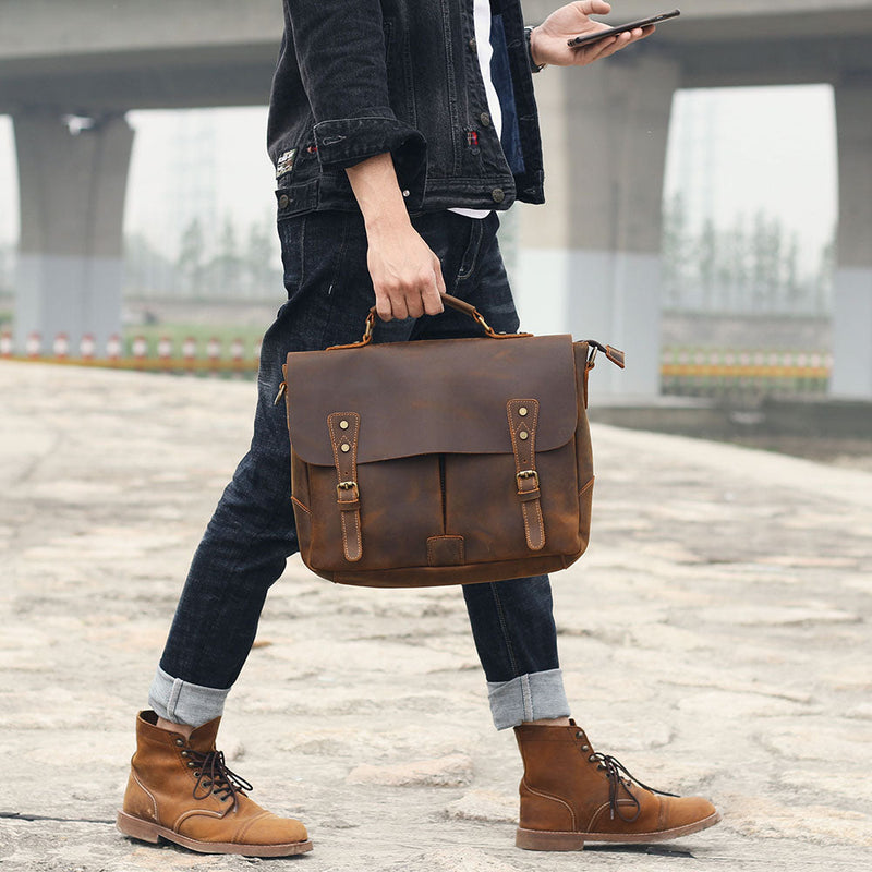 men's leather shoulder bag