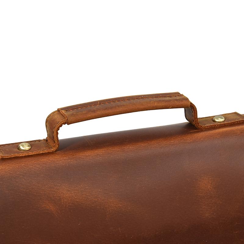 leather shoulder bag top leather handle