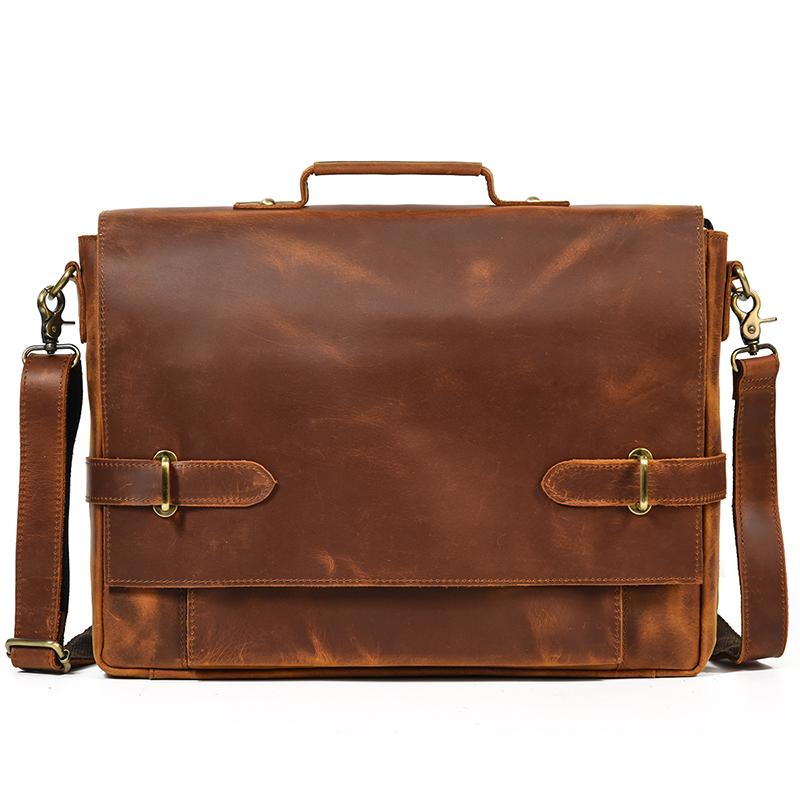 brown leather shoulder bag