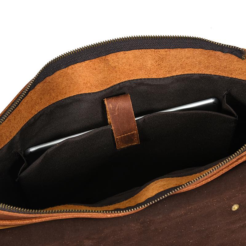 leather shoulder bag ipad pocket