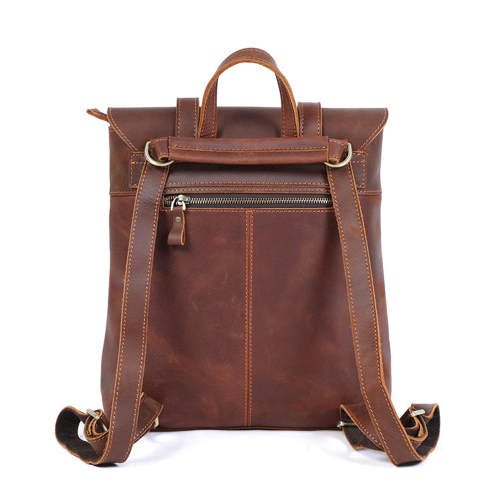 leather small rucksack