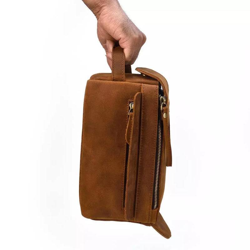 Leather Toilet Bag