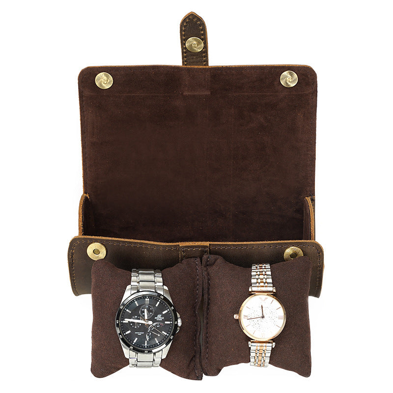 leather watch roll case