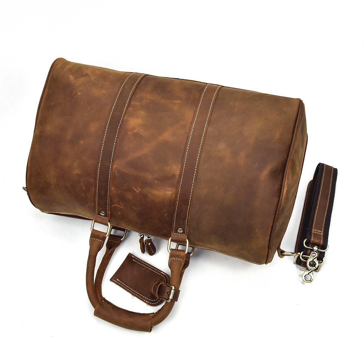 leather weekend bag holdall