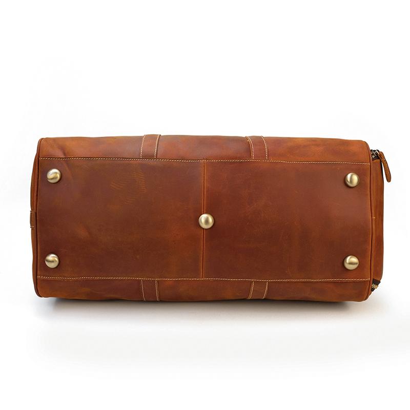 leather weekend duffle bag