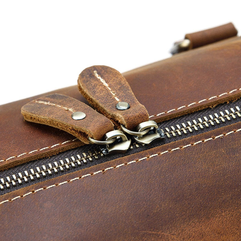 leather weekend duffle bag mens