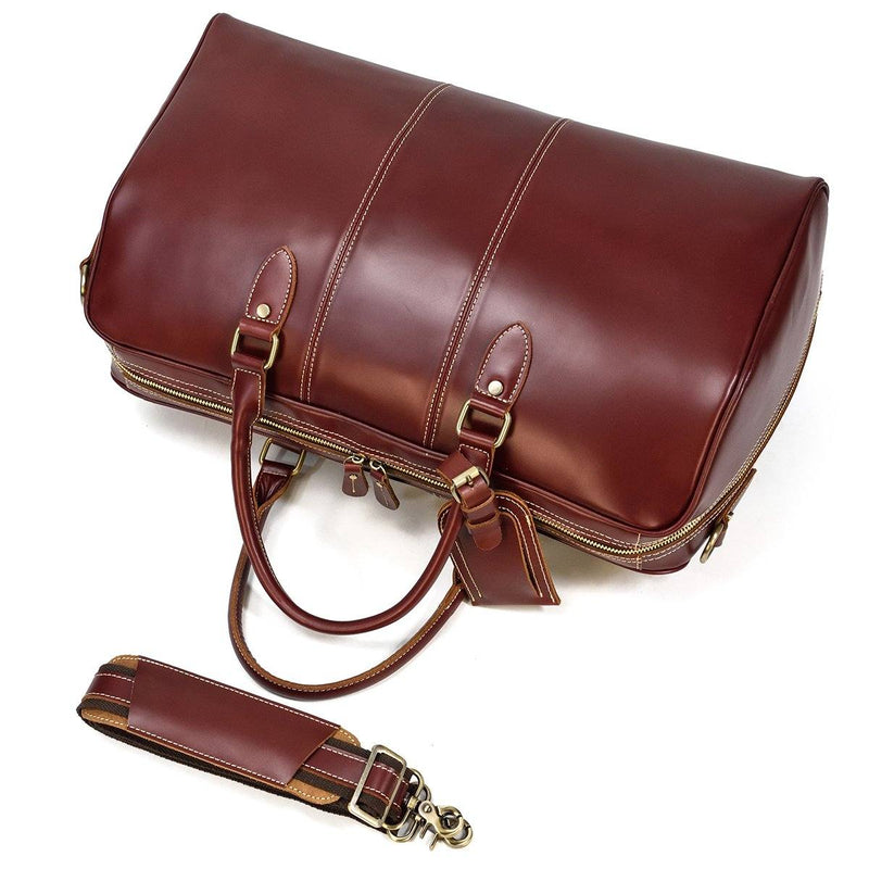 leather weekend duffle bag