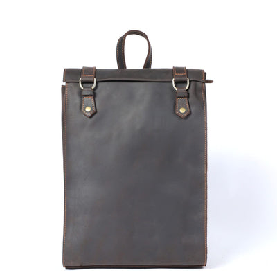 leather work backpack mens