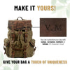 Canvas Leather Backpack | MALMÖ - Green Army / Yes