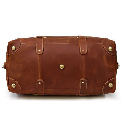 men's leather overnight travel bag