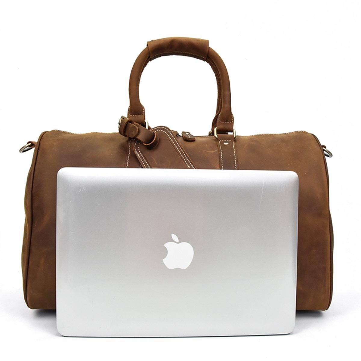 men's small leather holdall