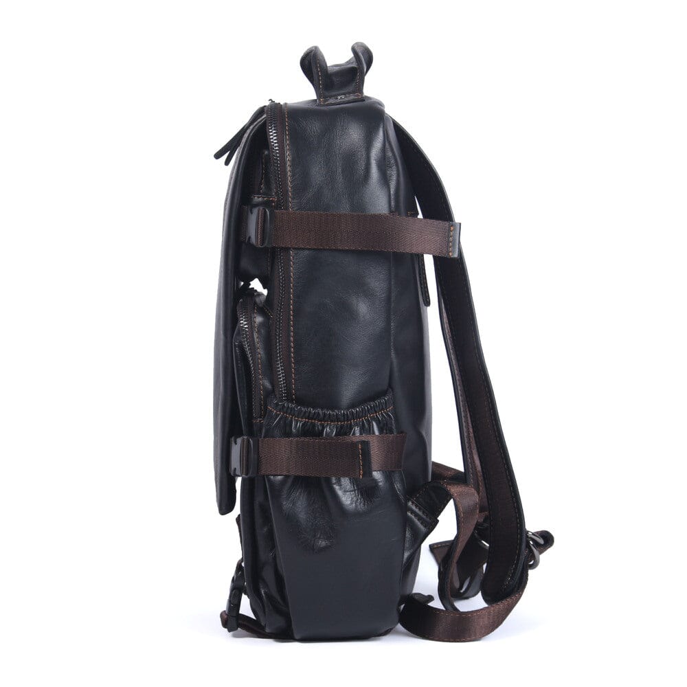 Men's Black Leather Backpack Men's Black Leather Backpack