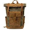 Men's Canvas Backpack | VARBERG - Green Army