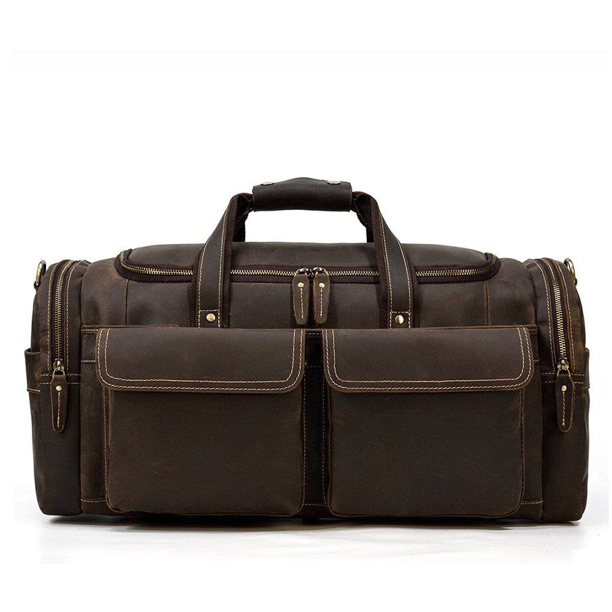 Men's Leather Duffle Bag - Vintage Travel Bag l BOGOTA – Eiken Shop