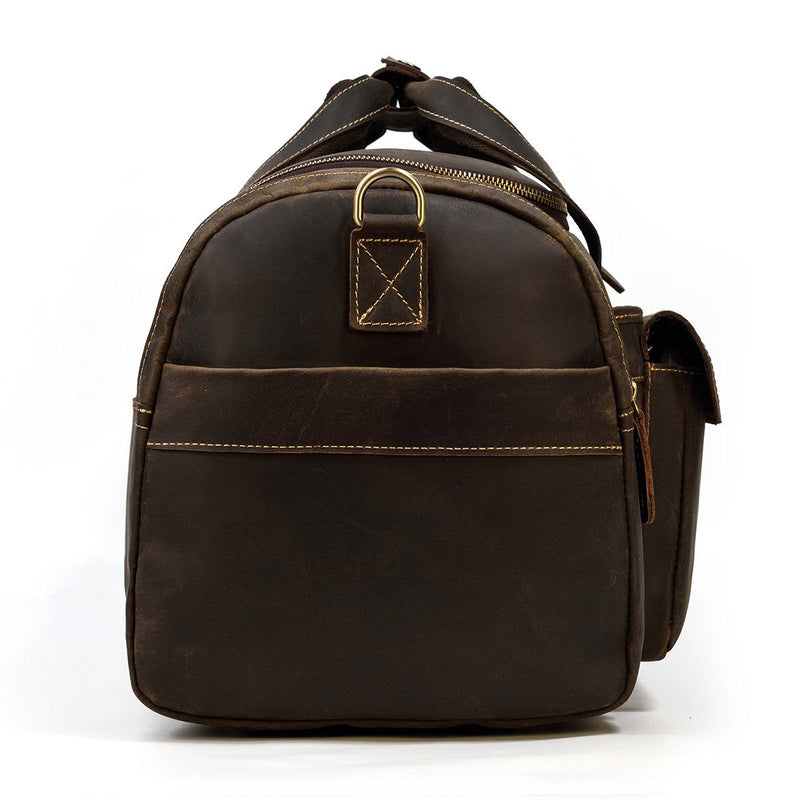 mens leather duffle bag sale