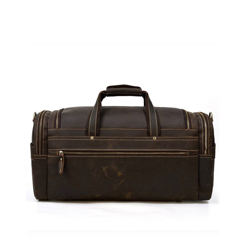 mens leather duffle bag uk