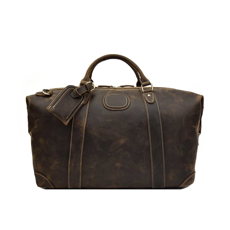 mens leather holdall bag