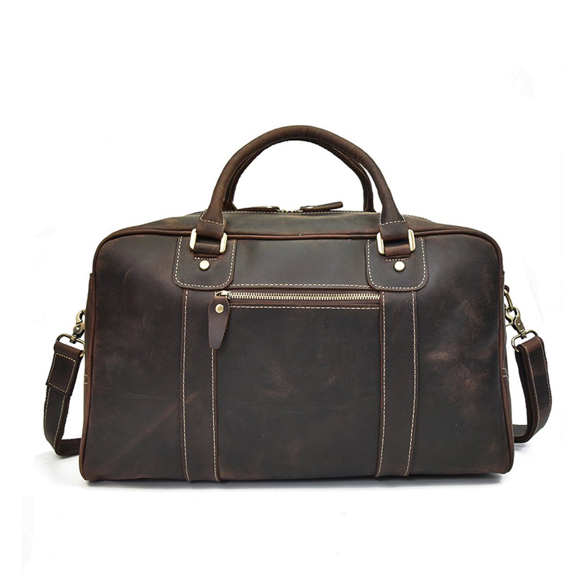 mens leather overnight bag