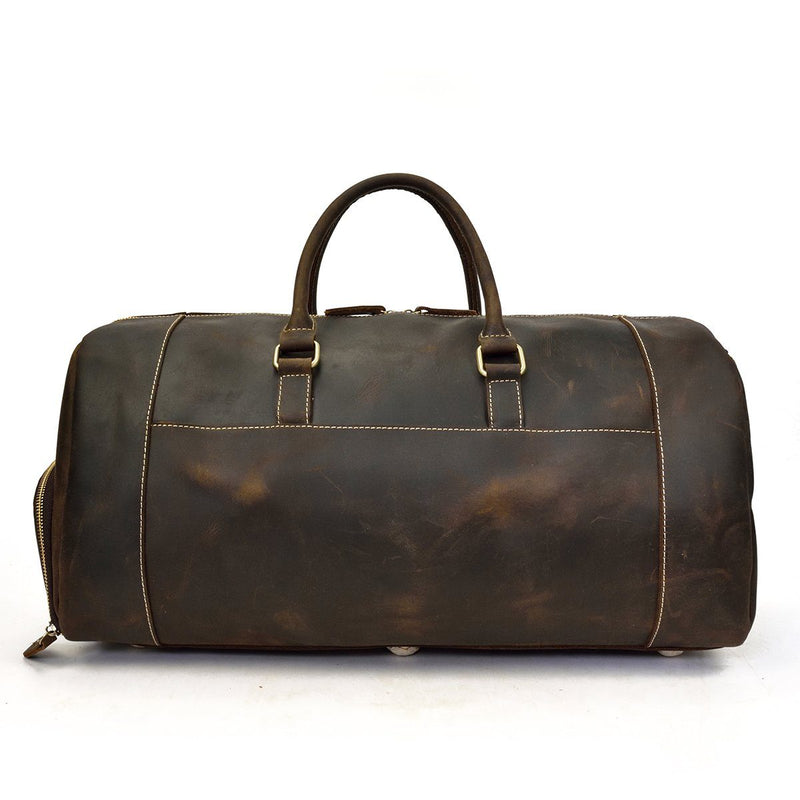 mens leather weekender