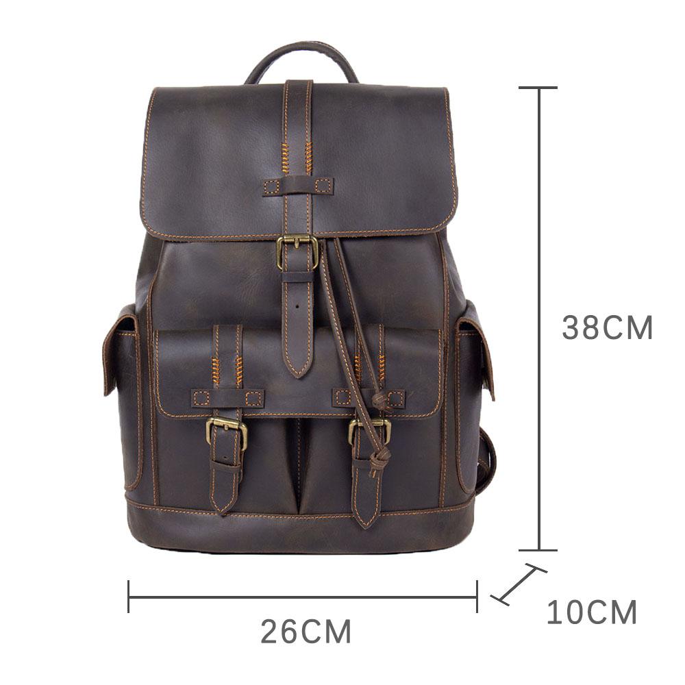 all-leather backpack laptop Leather Laptop Bag - Vintage Leather Rucksack