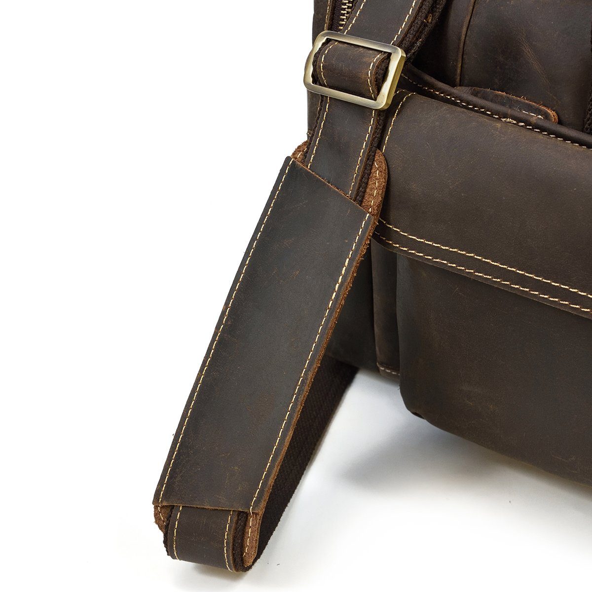 mens leather duffel travel bag