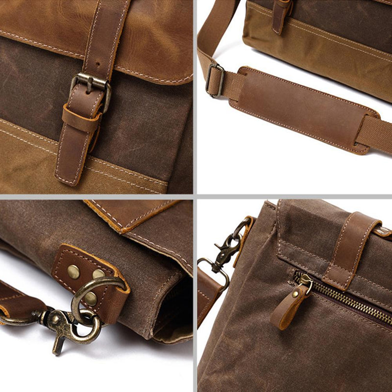 mens waxed canvas bag