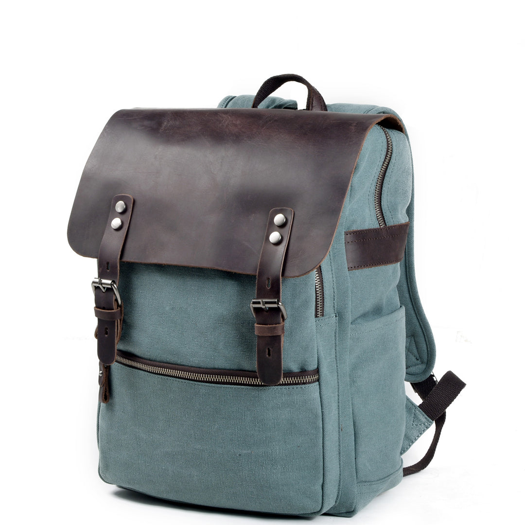 cotton canvas backpack leather Lennon & TOBACCO/COGNAC Rust Hardware Heritage Leather-Trim Canvas Backpack