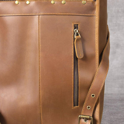 modern leather backpack