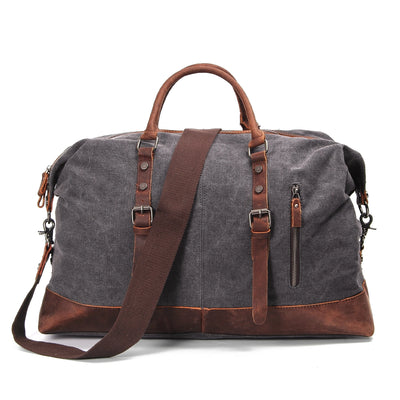 Leather Canvas Travel Bag