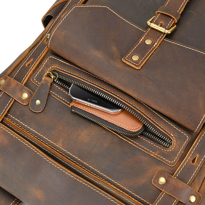 real leather backpack mens