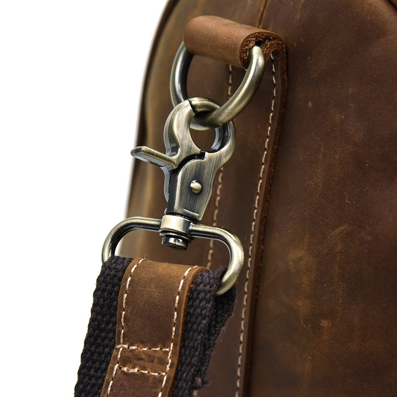 retro leather holdall