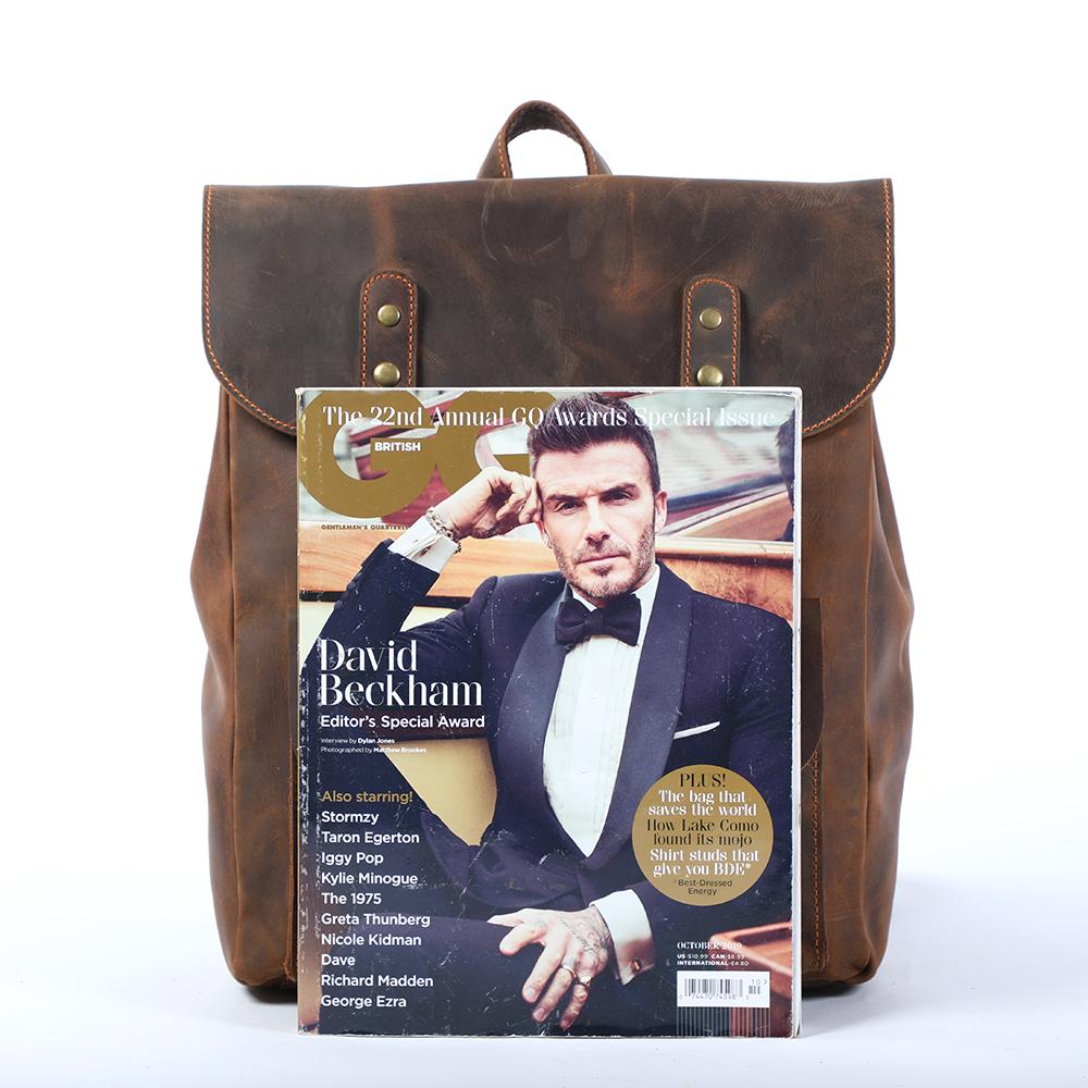barbican albion leather backpack Vintage Leather Backpack - Men & Women's Rucksack