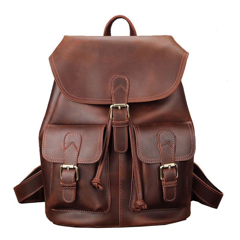 Black Leather Satchel Backpacks Womens Cute School Backpack Bag Black –  Feltify