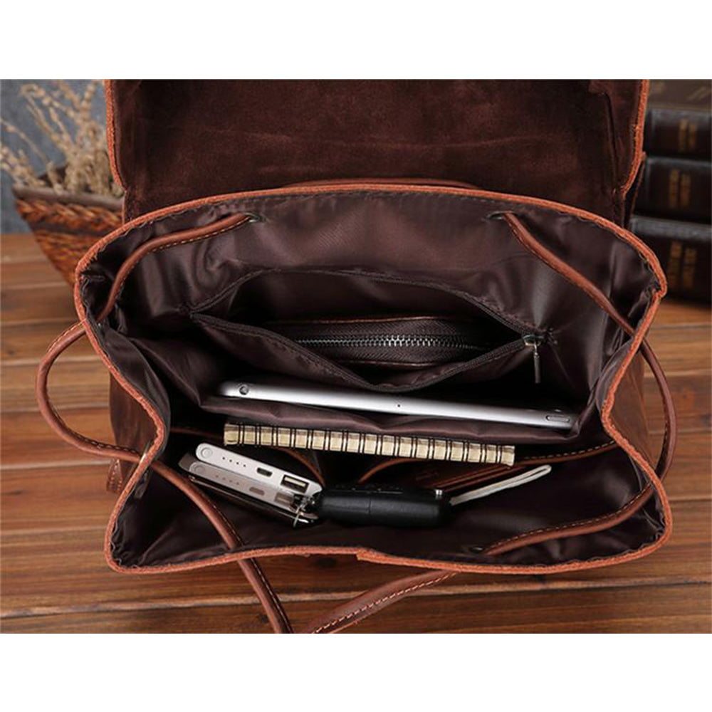 Leather Satchel Backpack - Vintage & Robust Rucksack | OKLA