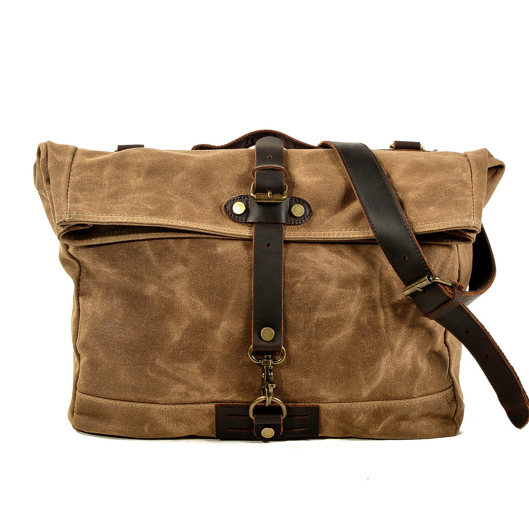 Vintage Courier Bag - Khaki - 13