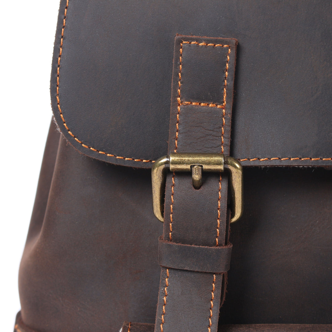 Leather Drawstring Backpack DASHAN