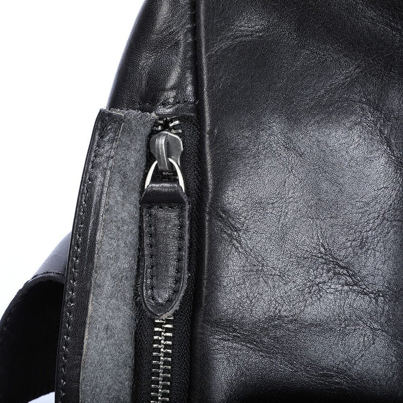 sac à dos en cuir noir femme